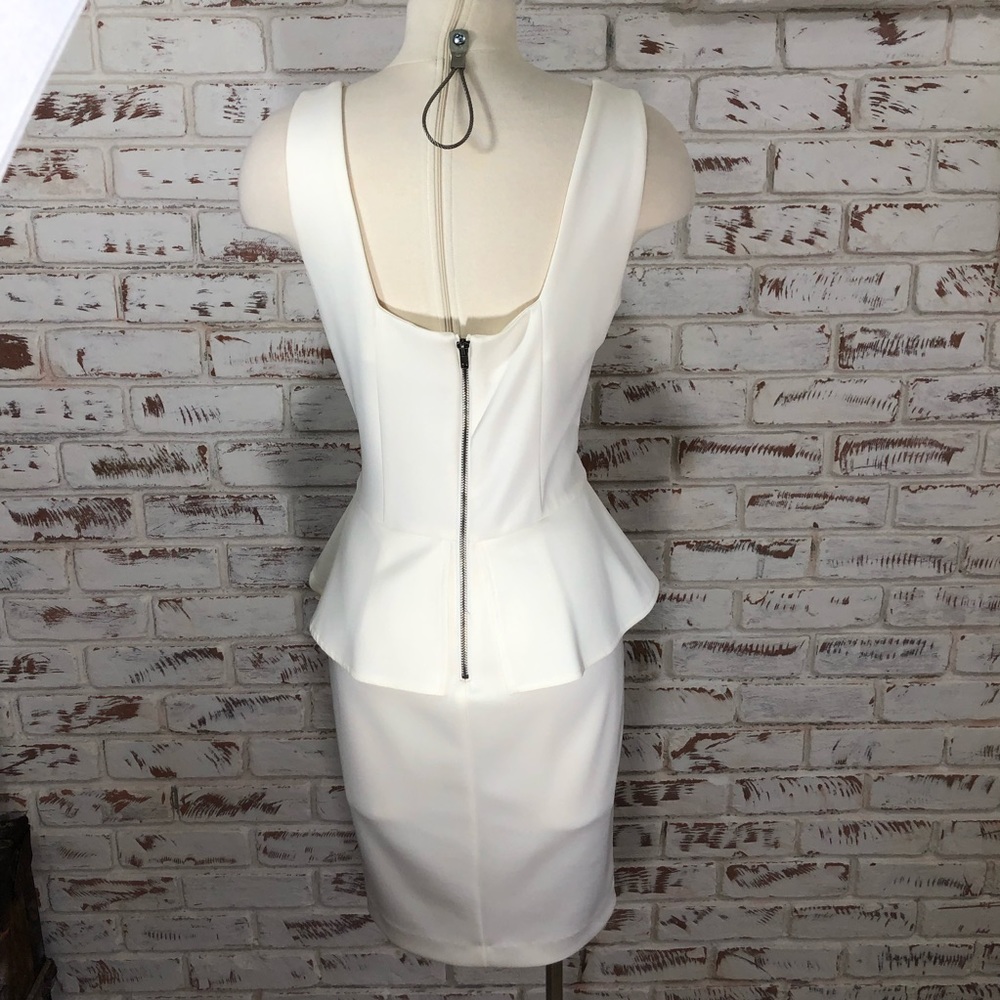 Off White Peplum Dress - Picture 2 of 3